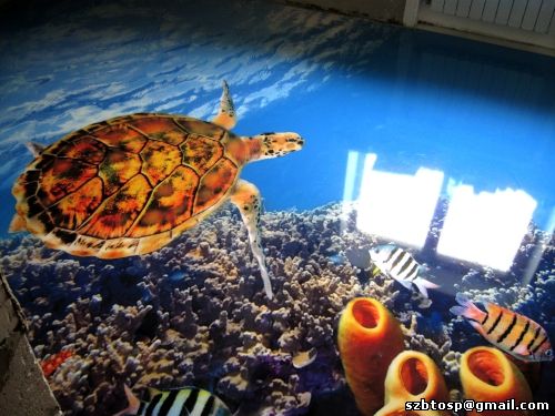 Наливной пол 3D черепаха.